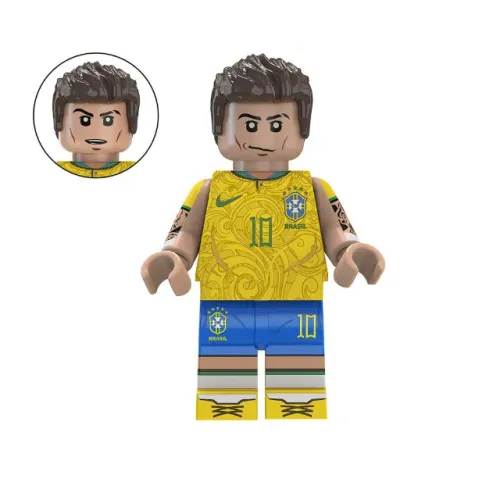 Minifiguras LEGO Jogadores de Futebol: Coleção de Craques Mundiais Chaveiros Bonecos Messi
