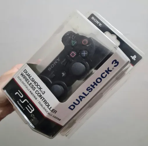 Lacrado original controle de ps3 preto dualshock 3 - playstation sony