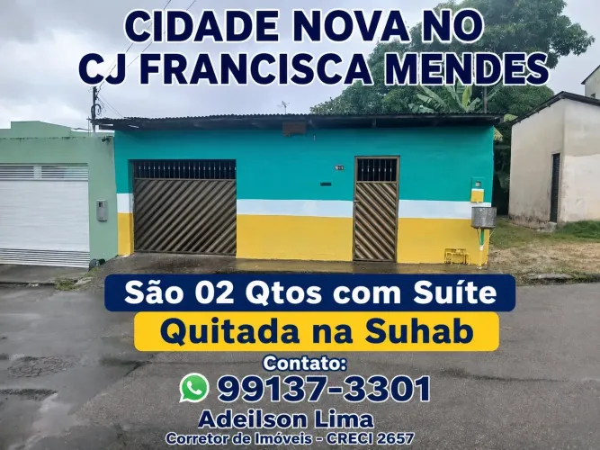 CIDADE NOVA, Imóvel de 02 Qtos/Suíte Quitada no Conjunto