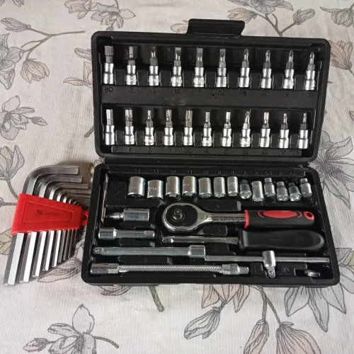Kit ferramentas 46 peças + jogo de chave allen