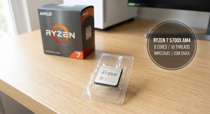 Ryzen 7 5700X (8 Cores / 16 Threads) AM4 - Impecavel / Pouco Uso