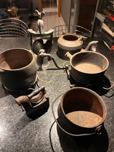 Itens de decoração de ferro fundido