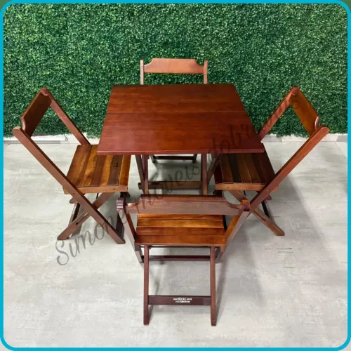 Jogo de mesa bar e restaurante com 4 cadeiras