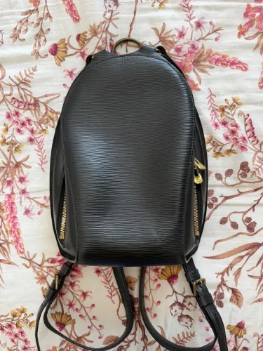 Mochila Louis Vuitton Mabillon Couro Epi Preta Vintage