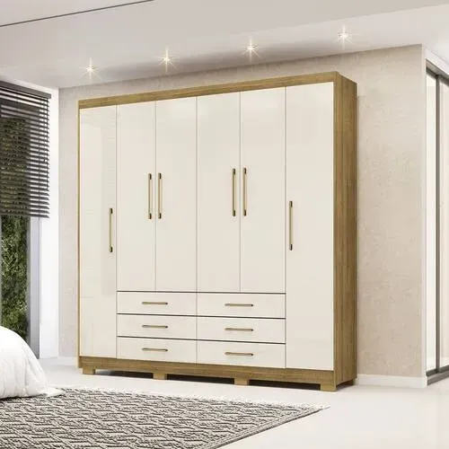 Guarda Roupa Grande 100% MDF-GR 06 Portas 06 Gavetas-Roupero - Armario Casal