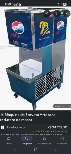 Máquina de Sorvete V-16 Fort Frio