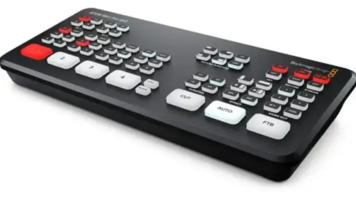 Switcher Blackmagic Design Atem Mini Pro ISO Preto HDMI Transmissão Ao Vivo