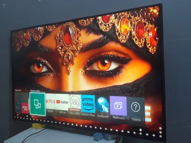 tv smart 48 samsung vários aplicativos sem detalhes controle entrego *