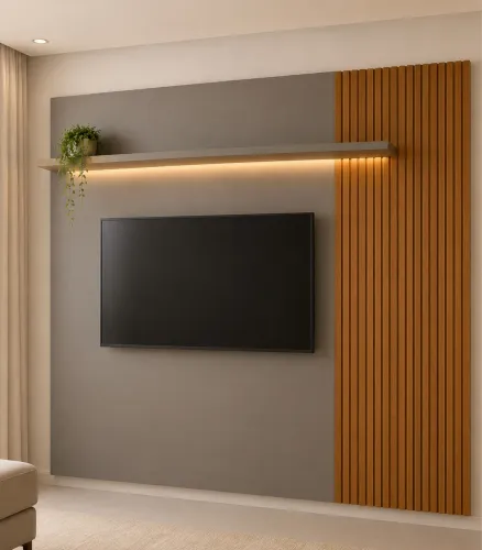 Painel ripado em MDF