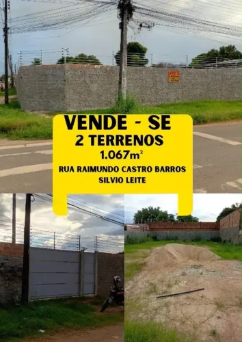 VENDO 2 TERRENOS DE ESQUINA  BAIRRO DR. SÍLVIO LEITE  Localização: Bairro Dr. Sílvio Leite
