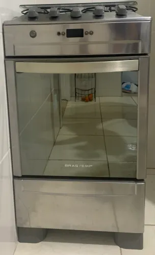 Fogão 4 bocas brastemp ative inox