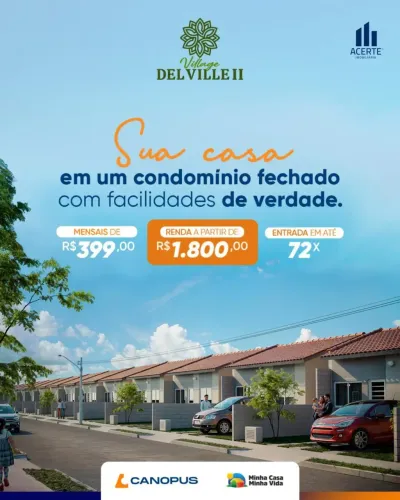 SG1 - CASA EM CONDOMÍNIO PARA BAIXA RENDA - FAÇA SUA AVALIAÇÃO AGORA - SUBSÍDIO ATÉ 55MIL