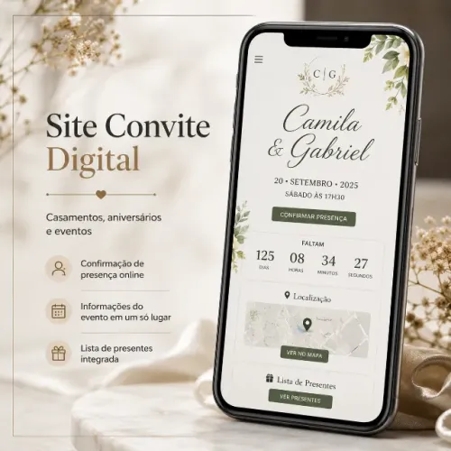 Site Convite Digital para Casamentos e Eventos