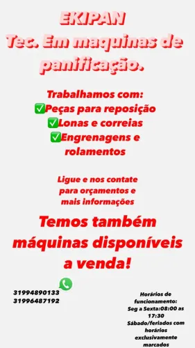 Técnico em máquinas de panificação