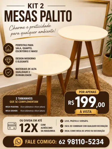 Kit mesas palitos 