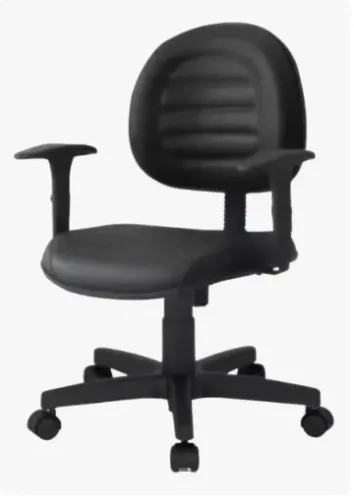 Cadeira Giratória Executiva Ergonomica Scarparo Preta com Rodas