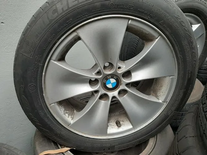 Roda aro 16 BMW 320 Prata originais 5X120 com Pneus 205 55 16 usados