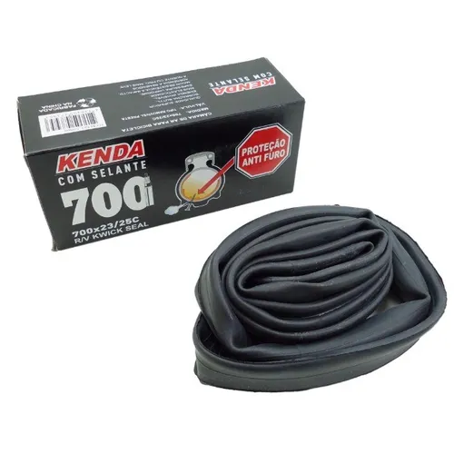 Câmara Ar com Selante Bike Speed Kenda Aro 700 x 23/25mm Presta Bico Fino Anti-Furo 6337