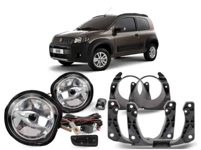 Kit Farol Milha Novo Uno Vivace Way Attractive 2011 à 2014