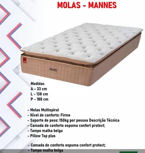 Quarto cama colchão casal molas 