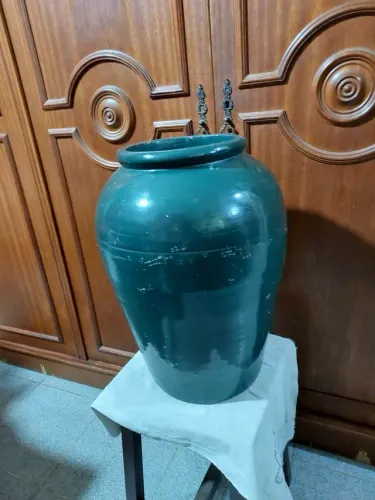 VASO POTE EM CERÂMICA ESMALTADA 