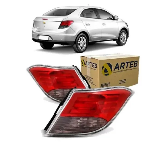 Par Lanterna Chevrolet Prisma 2013 a 2016 Fumê  Arteb