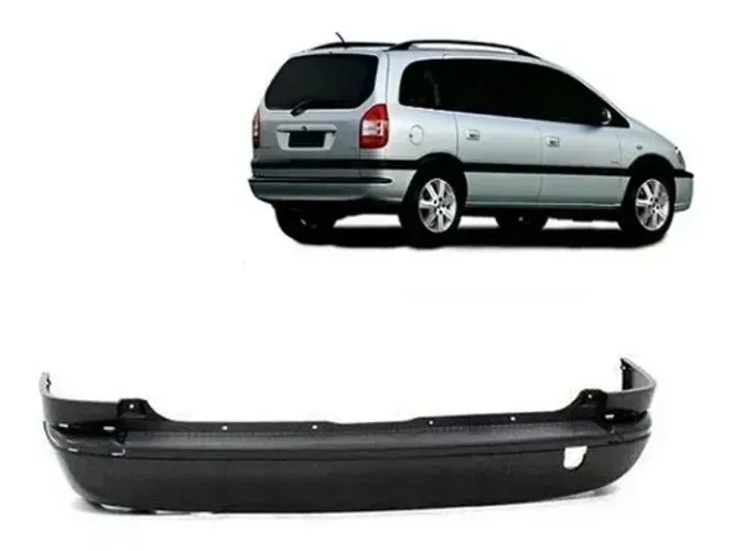 Parachoque Traseiro Chevrolet Zafira 2001 à 2012 - Preto Liso - Original