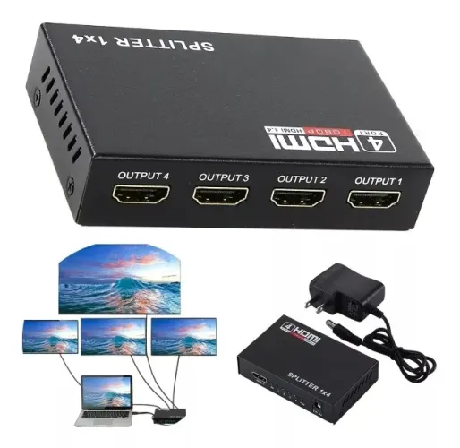 Adaptador Splitter Hdmi 1 Entrada 4 Saídas 