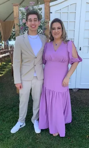 (TAM: G/GG ou 44/46) Vestido Lavanda Lilás Longo Madrinha Formatura Festa Maravilhoso