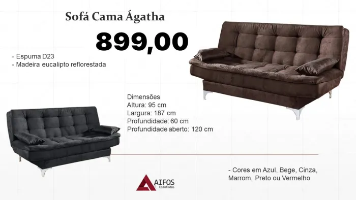 Sofá Cama Ágatha - 3 lugares - Novo ENTREGA HOJE !!! 