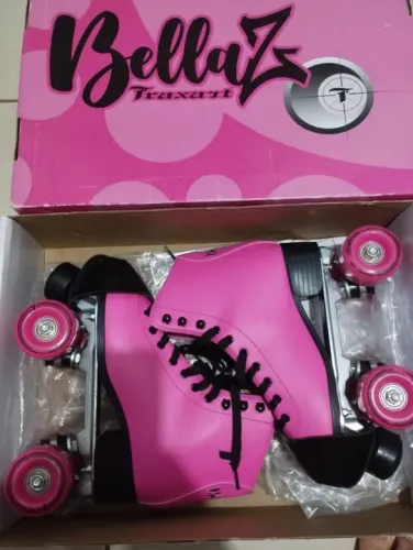 Patins Roller Quad Bellaz Traxart Rosa