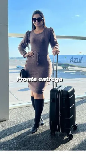 vestido malha canelada tamanho G