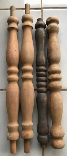 Kit com 4 pernas de madeira maciça torneadas-diversas