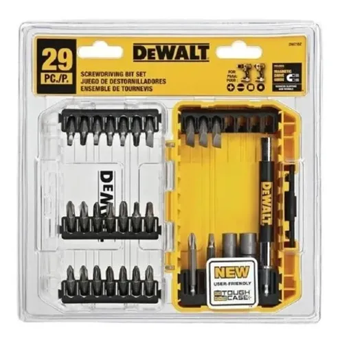 Jogo Bits Parafusadeira C/29 Pc Guia Magnético Dw2162 Dewalt