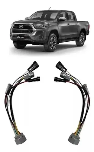 Par Chicote Do Farol Hilux 2021 2022 2023 De 8 Pinos