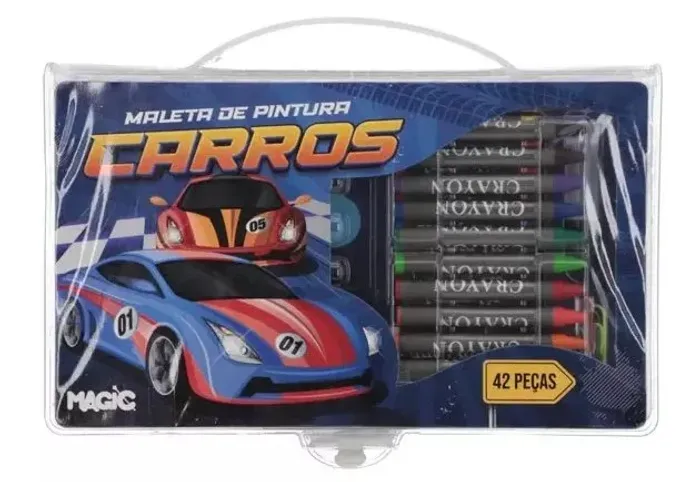 Maleta de Pintura Carros 42 Peças