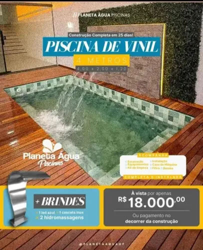 Piscina de Vinil 4m - Completa - R$18.000