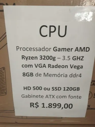 PC Gamer AMD Ryzen 3200g - 3.5 GHz