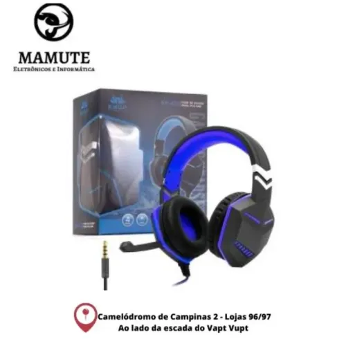 Fone Gamer Headset Pc Ps4 Xbox One P2 Microfone Knup Kp-433