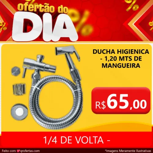 DUCHA HIGIENICA METAL - 1/4 DE VOLTA -OLIVEIRA NETAIS