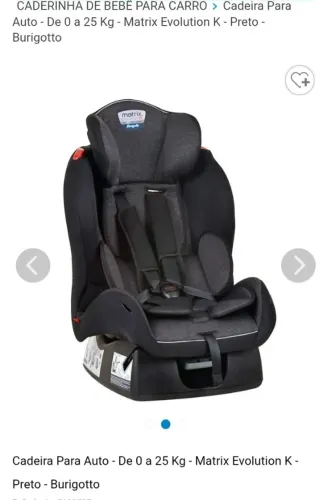 Desapegando Cadeirinha para auto Matrix Evolution K Burigotto 0 A 25 Kg Semi nova 