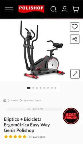 Bicicleta ergométrica + elíptico