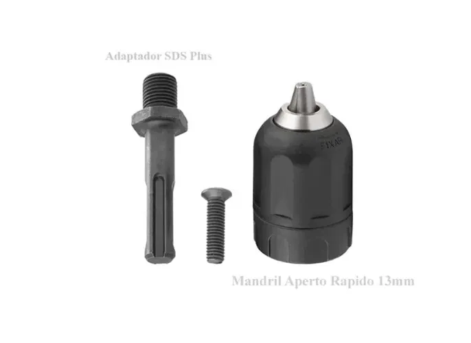 Mandril Aperto Rápido Rosca 20UNF, 13MM Mais Haste Adaptadora SDS Plus  Dispensa a utiliza
