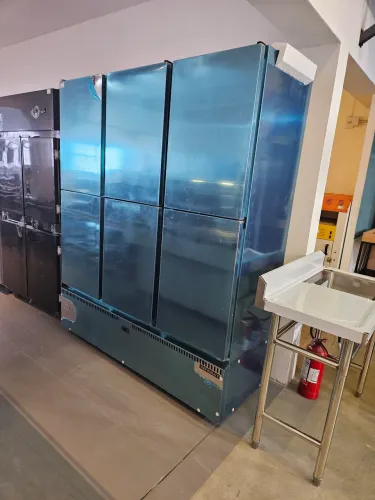 geladeira comercial 6 portas 1150L de inox - a pronta entrega