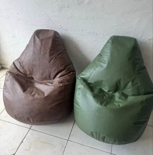 Puffe Pera Verde e Marrom