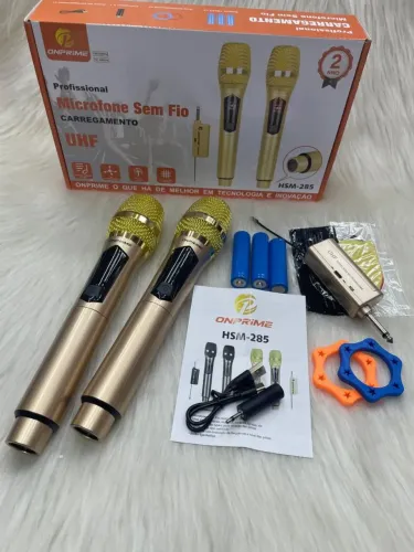 Microfone Sem Fio Profissional 2 Canais - ONPRIME