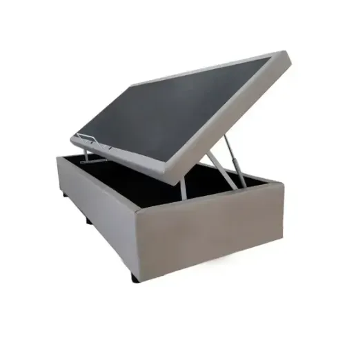 Cama Box Baú Solteiro Bege