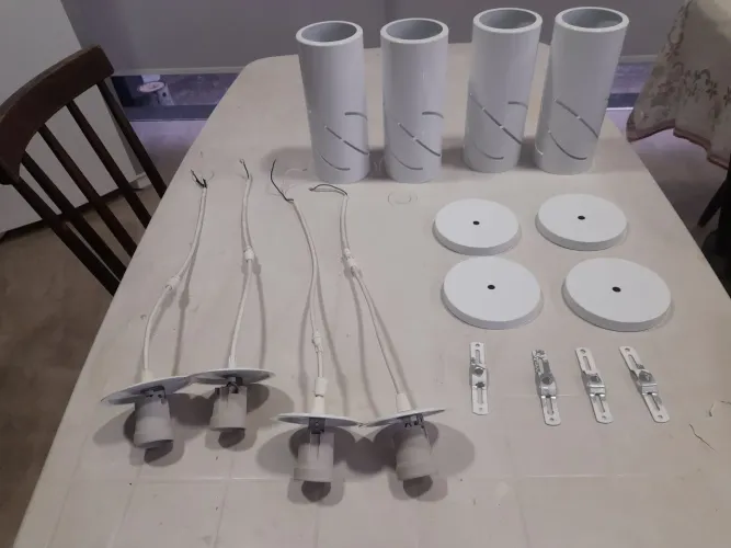 Kit de 4 Luminárias Pendentes Modernas