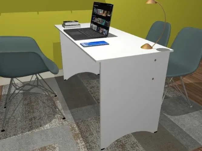 Mesa wonderful White Office Em MDF. L88cm x P40cm x A74cm.