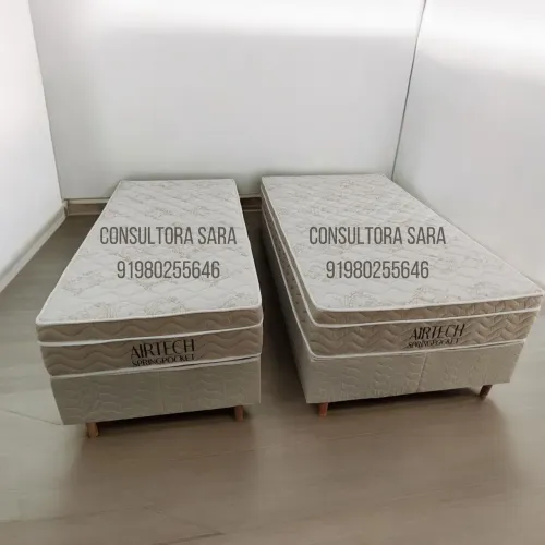 Camas Box solteirão e solteiro Airtech Spring Pocket